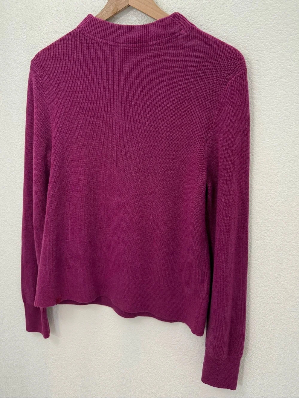 Lululemon Cotton-Blend Mock Neck Sweater in Heathered Wild Berry Medium